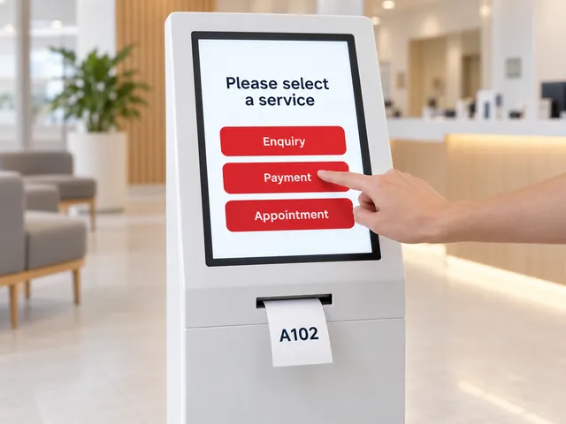 Self-service touchscreen ticket kiosk